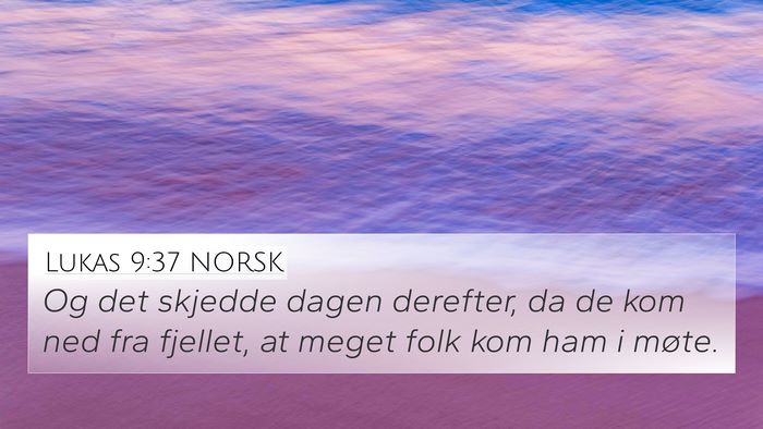 Lukas 9:37 NORSK Bible Verse Image