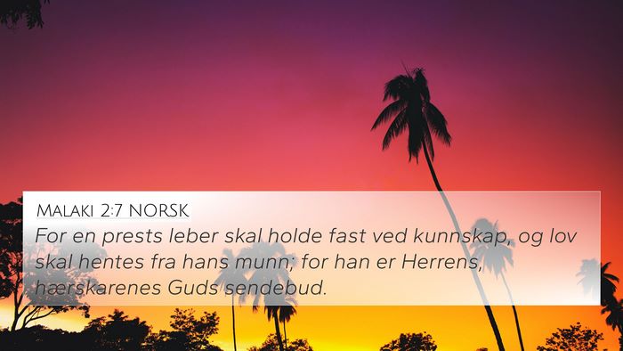Malaki 2:7 NORSK Bible Verse Image