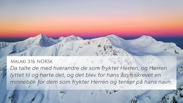 Malaki 3:16 NORSK Bible Verse Image