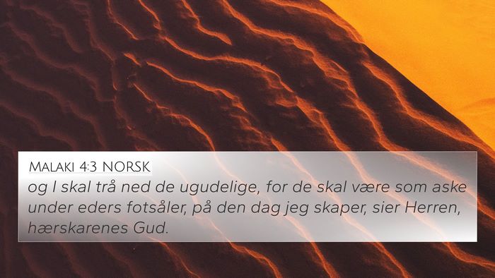 Malaki 4:3 NORSK Bible Verse Image