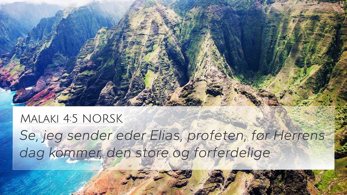 Malaki 4:5 NORSK Bible Verse Image