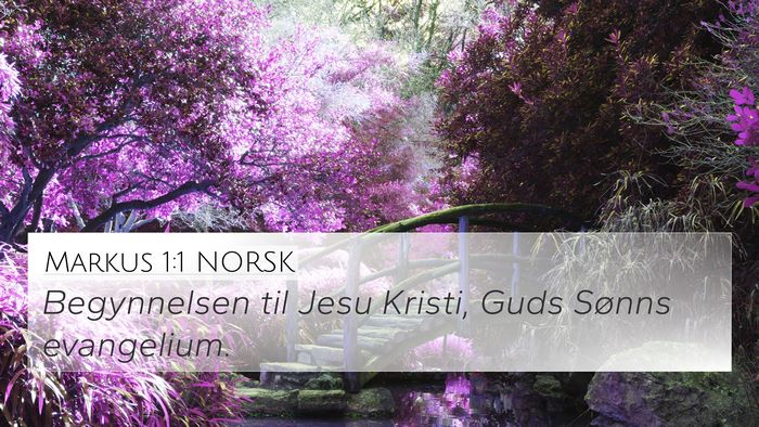 Markus 1:1 NORSK Bible Verse Image