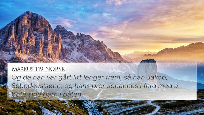 Markus 1:19 NORSK Bible Verse Image