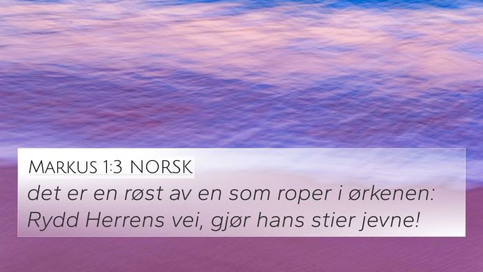 Markus 1:3 NORSK Bible Verse Image