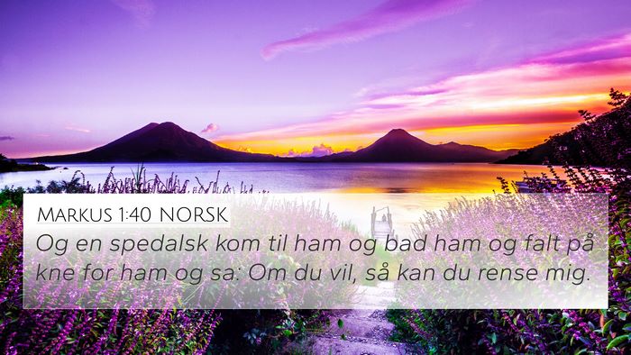 Markus 1:40 NORSK Bible Verse Image