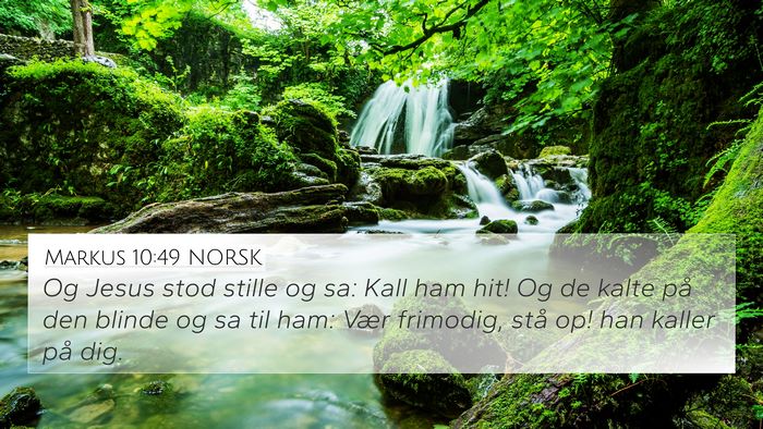 Markus 10:49 NORSK 4K Wallpaper - Og Jesus stod stille og sa: Kall ham hit! Og de - 4K Wallpaper Bible Verse