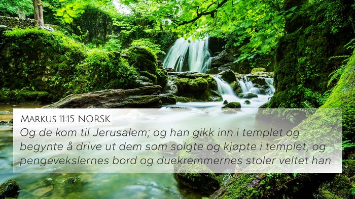 Markus 11:15 NORSK Bible Verse Image