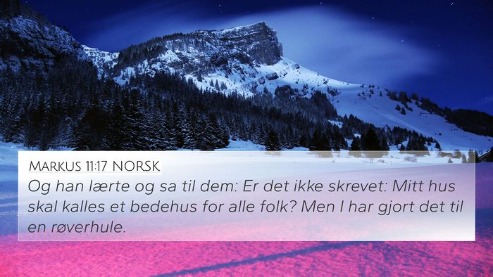 Markus 11:17 NORSK Bible Verse Image