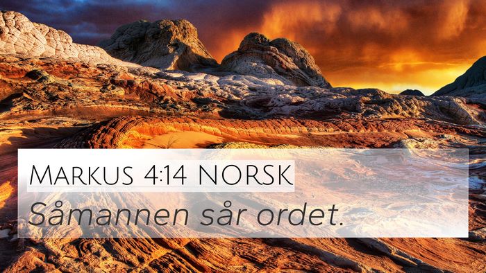Markus 4:14 NORSK 4K Wallpaper - Såmannen sår - 4K Wallpaper Bible Verse