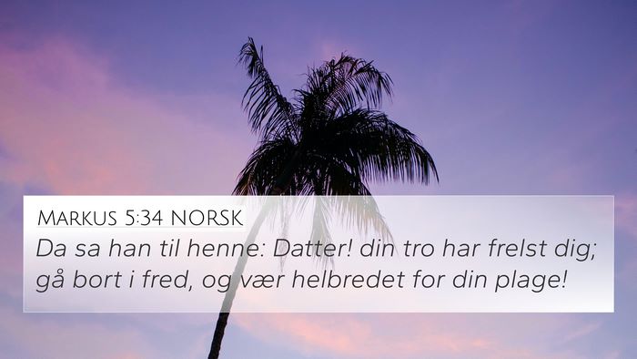 Markus 5:34 NORSK Bible Verse Image