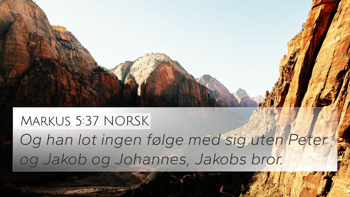 Markus 5:37 NORSK Bible Verse Image