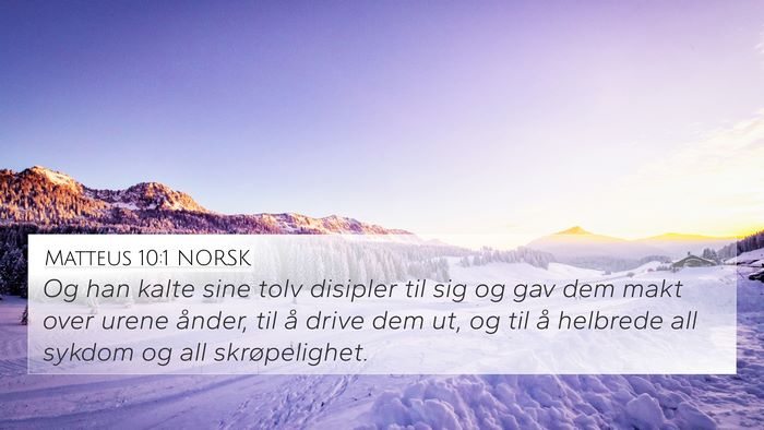 Matteus 10:1 NORSK Bible Verse Image