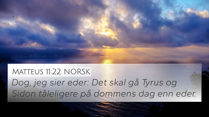 Matteus 11:22 NORSK Bible Verse Image