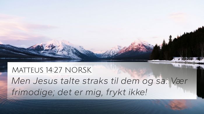 Matteus 14:27 NORSK Bible Verse Image