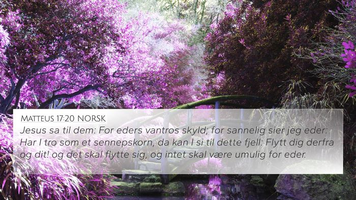 Matteus 17:20 NORSK Bible Verse Image
