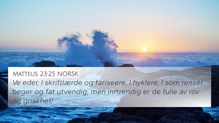 Matteus 23:25 NORSK Bible Verse Image