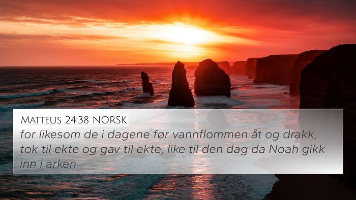 Matteus 24:38 NORSK Bible Verse Image