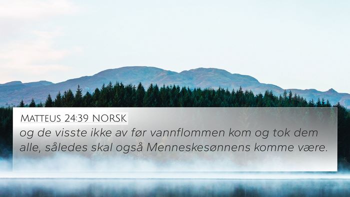 Matteus 24:39 NORSK Bible Verse Image