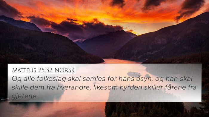 Matteus 25:32 NORSK Bible Verse Image