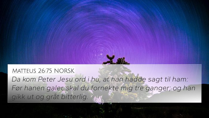Matteus 26:75 NORSK Bible Verse Image