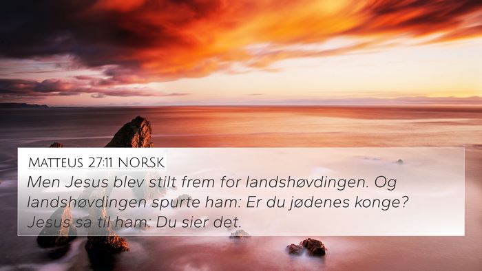 Matteus 27:11 NORSK Bible Verse Image