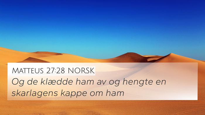 Matteus 27:28 NORSK Bible Verse Image