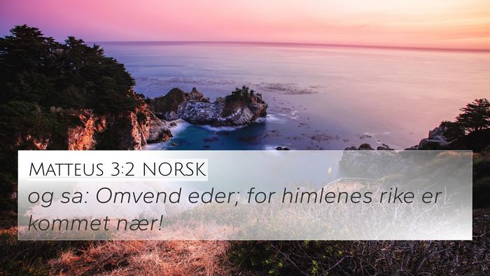 Matteus 3:2 NORSK Bible Verse Image