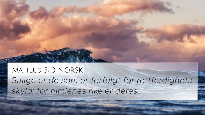 Matteus 5:10 NORSK Bible Verse Image