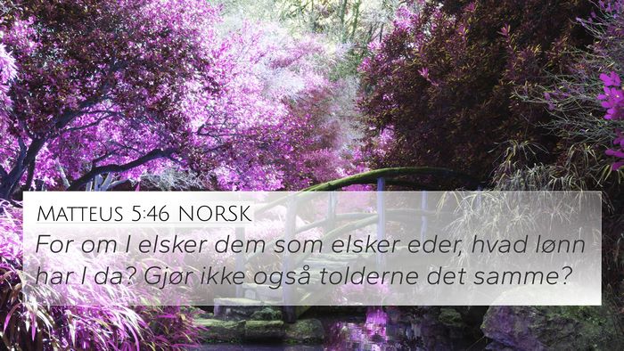 Matteus 5:46 NORSK Bible Verse Image