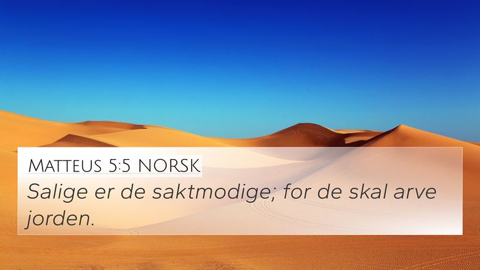 Matteus 5:5 NORSK Bible Verse Image