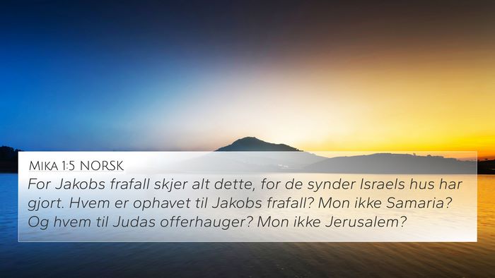Mika 1:5 NORSK Bible Verse Image