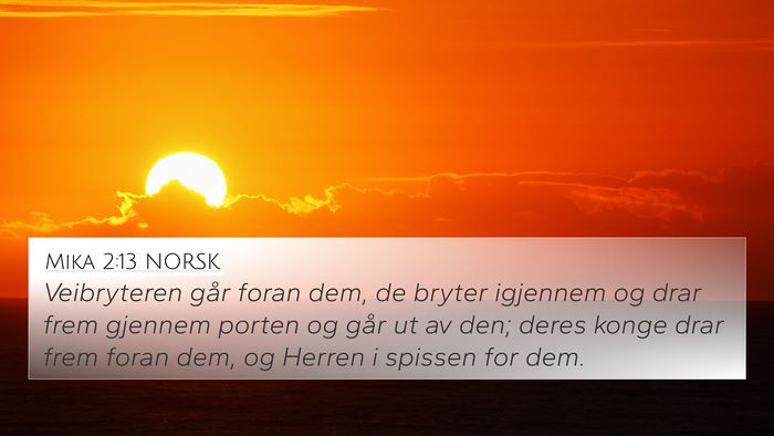 Mika 2:13 NORSK Bible Verse Image
