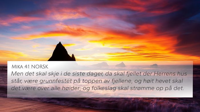 Mika 4:1 NORSK Bible Verse Image