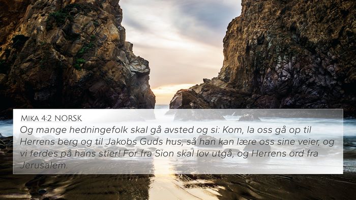 Mika 4:2 NORSK Bible Verse Image