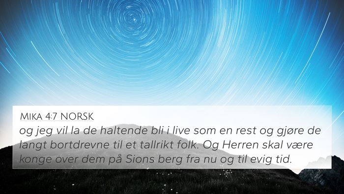 Mika 4:7 NORSK Bible Verse Image