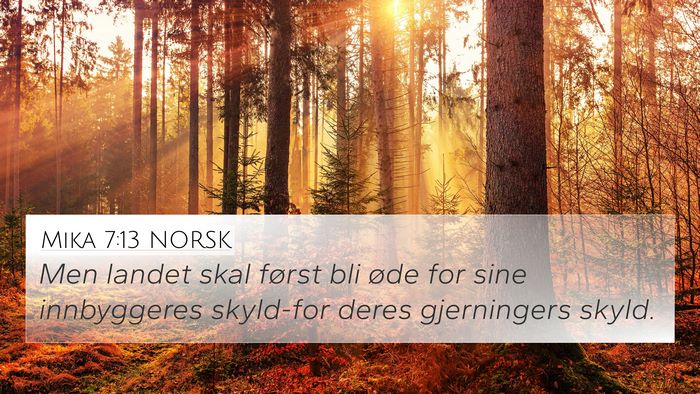 Mika 7:13 NORSK Bible Verse Image