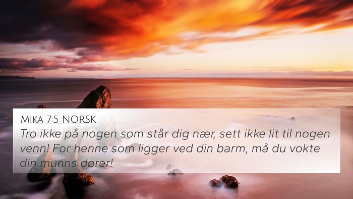 Mika 7:5 NORSK Bible Verse Image