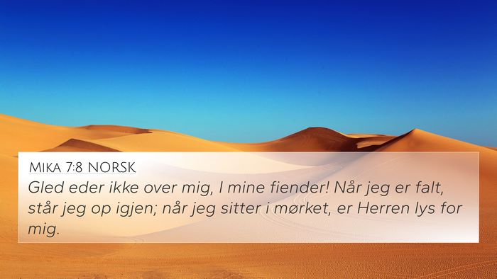 Mika 7:8 NORSK Bible Verse Image