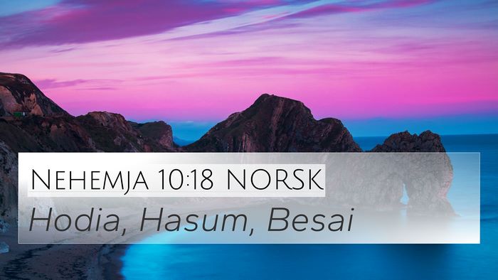 Nehemja 10:18 NORSK Bible Verse Image