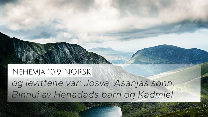 Nehemja 10:9 NORSK Bible Verse Image