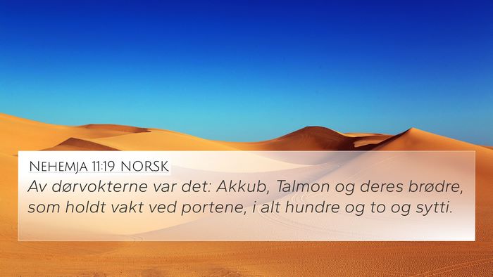 Nehemja 11:19 NORSK Bible Verse Image
