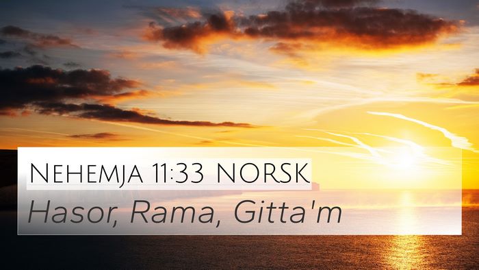 Nehemja 11:33 NORSK Bible Verse Image