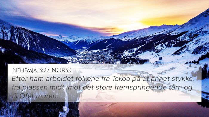 Nehemja 3:27 NORSK Bible Verse Image
