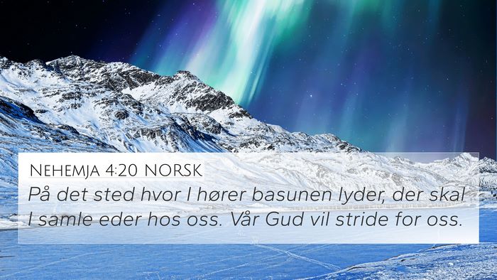 Nehemja 4:20 NORSK Bible Verse Image