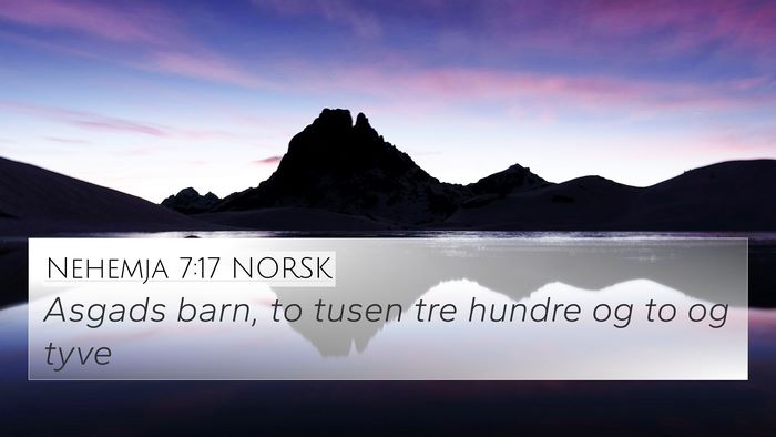 Nehemja 7:17 NORSK Bible Verse Image