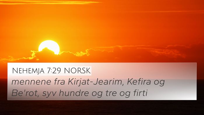 Nehemja 7:29 NORSK Bible Verse Image