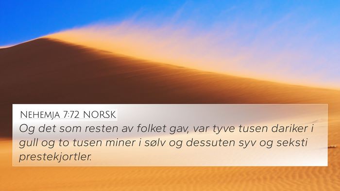 Nehemja 7:72 NORSK Bible Verse Image