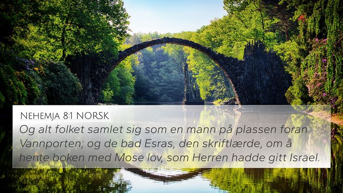 Nehemja 8:1 NORSK Bible Verse Image
