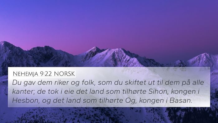 Nehemja 9:22 NORSK Bible Verse Image