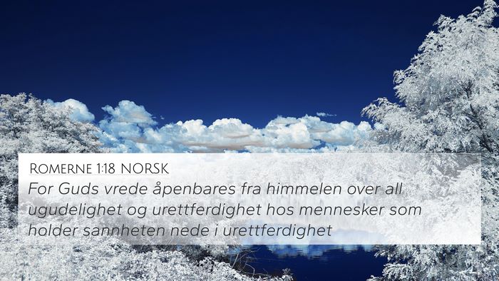 Romerne 1:18 NORSK Bible Verse Image